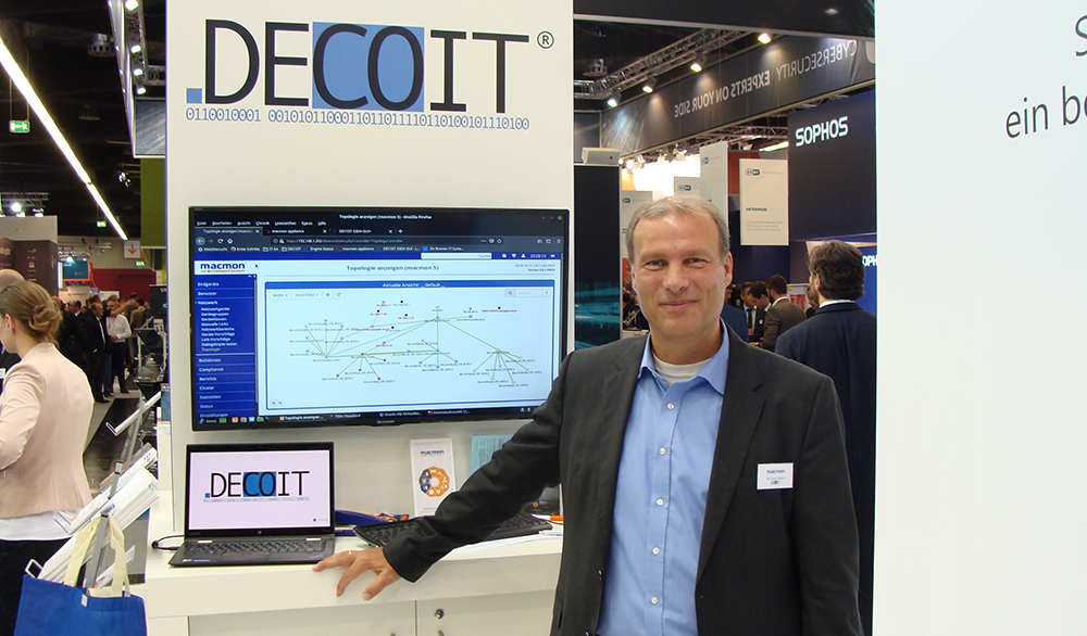 Abbildung 1: Der Mitausstellerstand der DECOIT GmbH am Stand von macmon secure gmbh